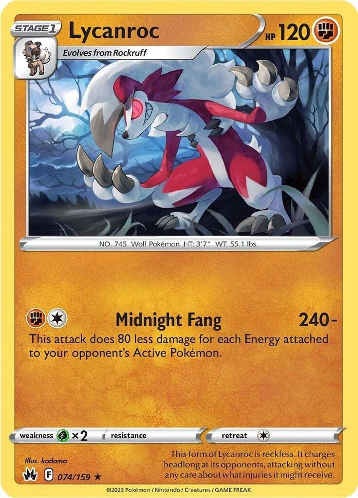 Lycanroc (074/159) [Sword & Shield: Crown Zenith] (Online Only)
