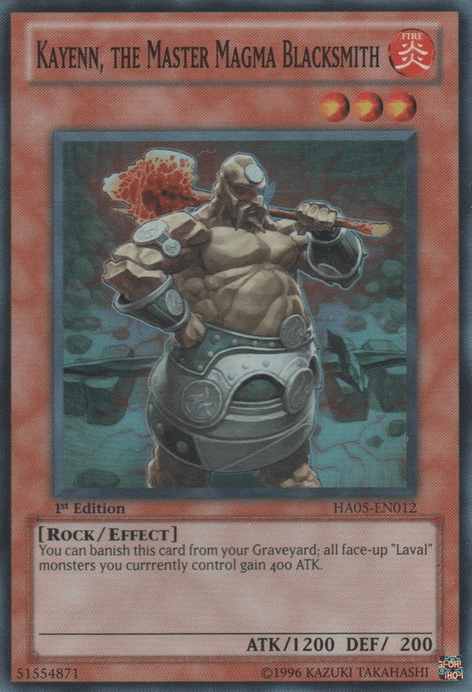 Kayenn, the Master Magma Blacksmith [HA05-EN012] Super Rare (ONLINE ORDER ONLY)