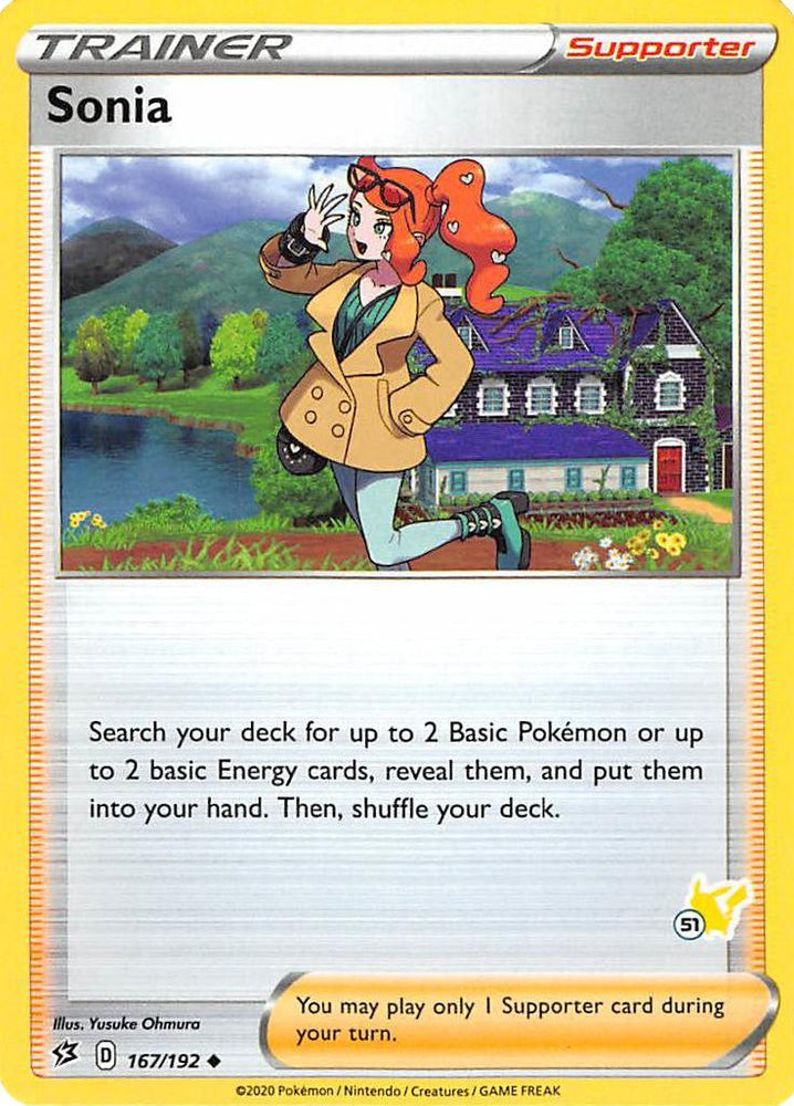 Sonia (167/192) (Pikachu Stamp #51) [Battle Academy 2022] (Online Only)