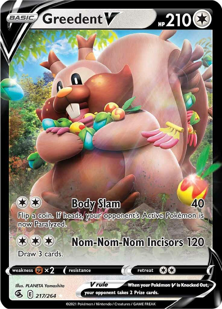 Greedent V (217/264) [Sword & Shield: Fusion Strike] (Online Only)
