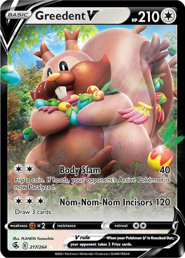 Greedent V (217/264) [Sword & Shield: Fusion Strike] (Online Only)