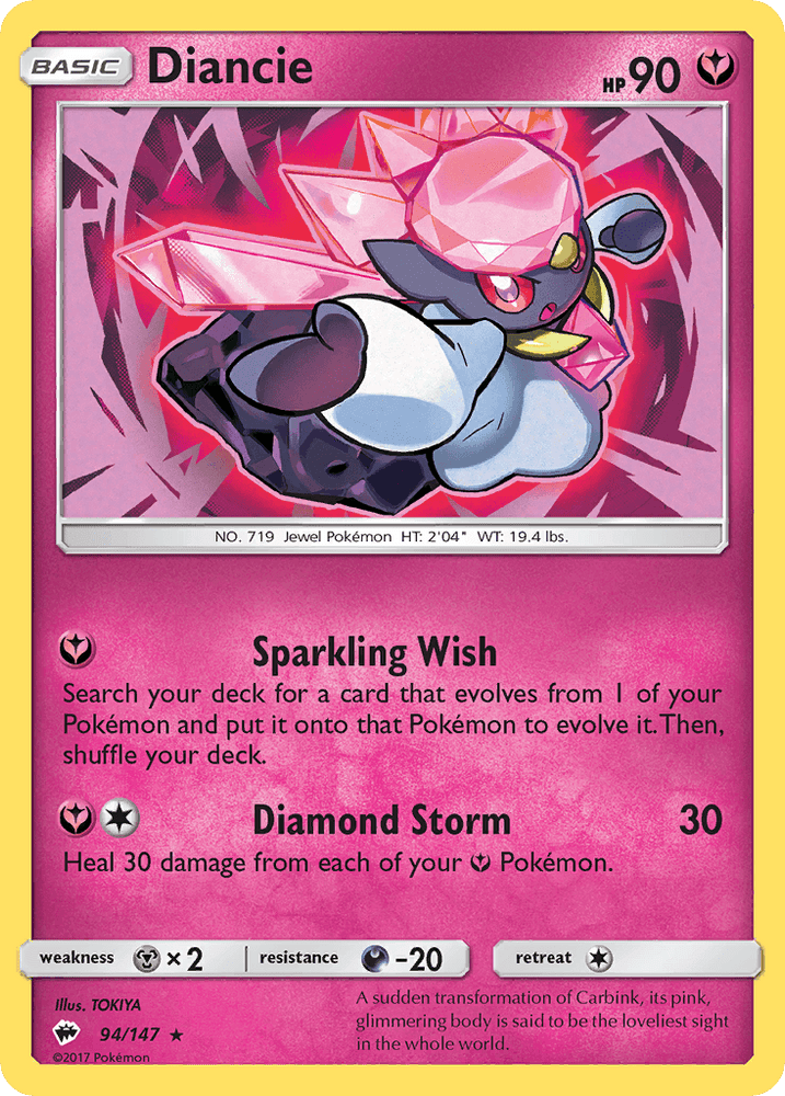 Diancie (94/147) [Sun & Moon: Burning Shadows] (Online Only)