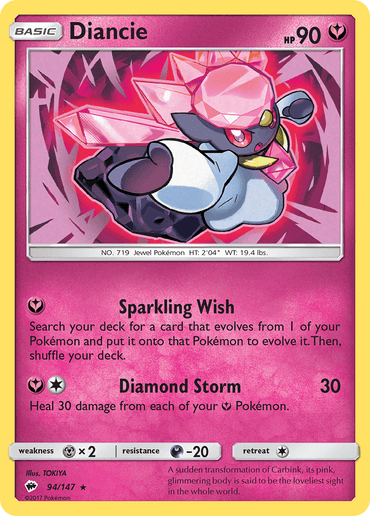 Diancie (94/147) [Sun & Moon: Burning Shadows] (Online Only)