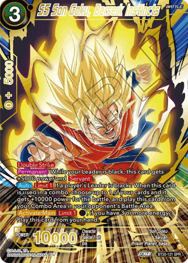 SS Son Goku, Berserk Instincts (SPR) (BT20-121) [Power Absorbed] (ONLINE ORDER ONLY)