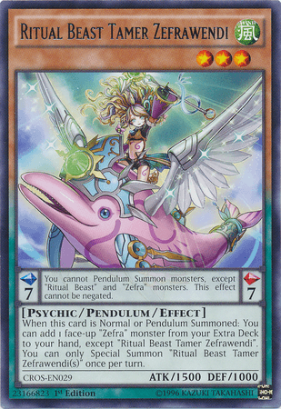 Ritual Beast Tamer Zefrawendi [CROS-EN029] Rare (ONLINE ORDER ONLY)