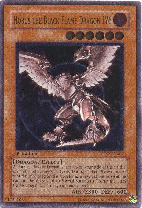 Horus the Black Flame Dragon LV6 [SOD-EN007] Ultimate Rare (ONLINE ORDER ONLY)