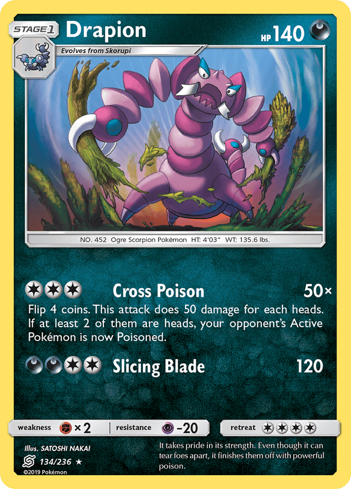 Drapion (134/236) [Sun & Moon: Unified Minds] (Online Only)