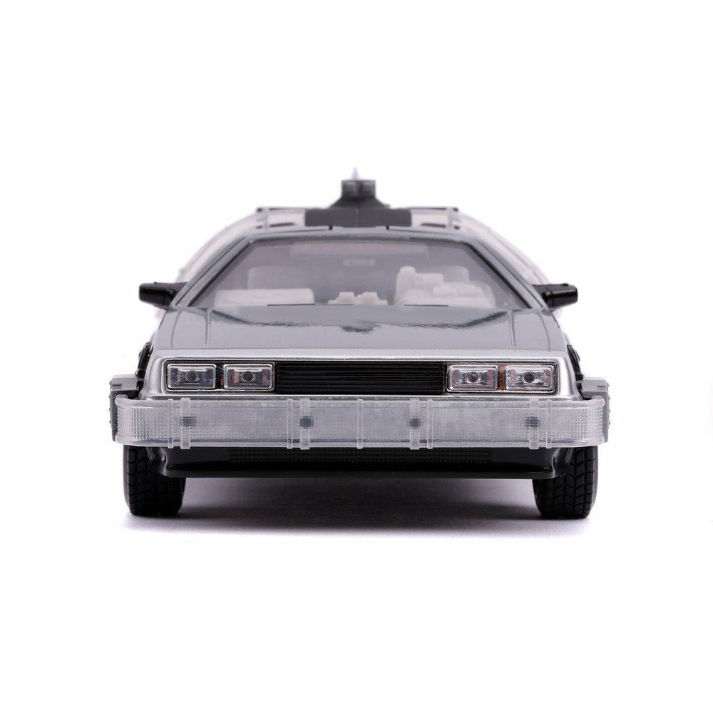 Back to the Future Part II die-cast 1:24 scale "Hollywood Rides" light-up DeLorean Time Machine (ONLINE ORDER ONLY)