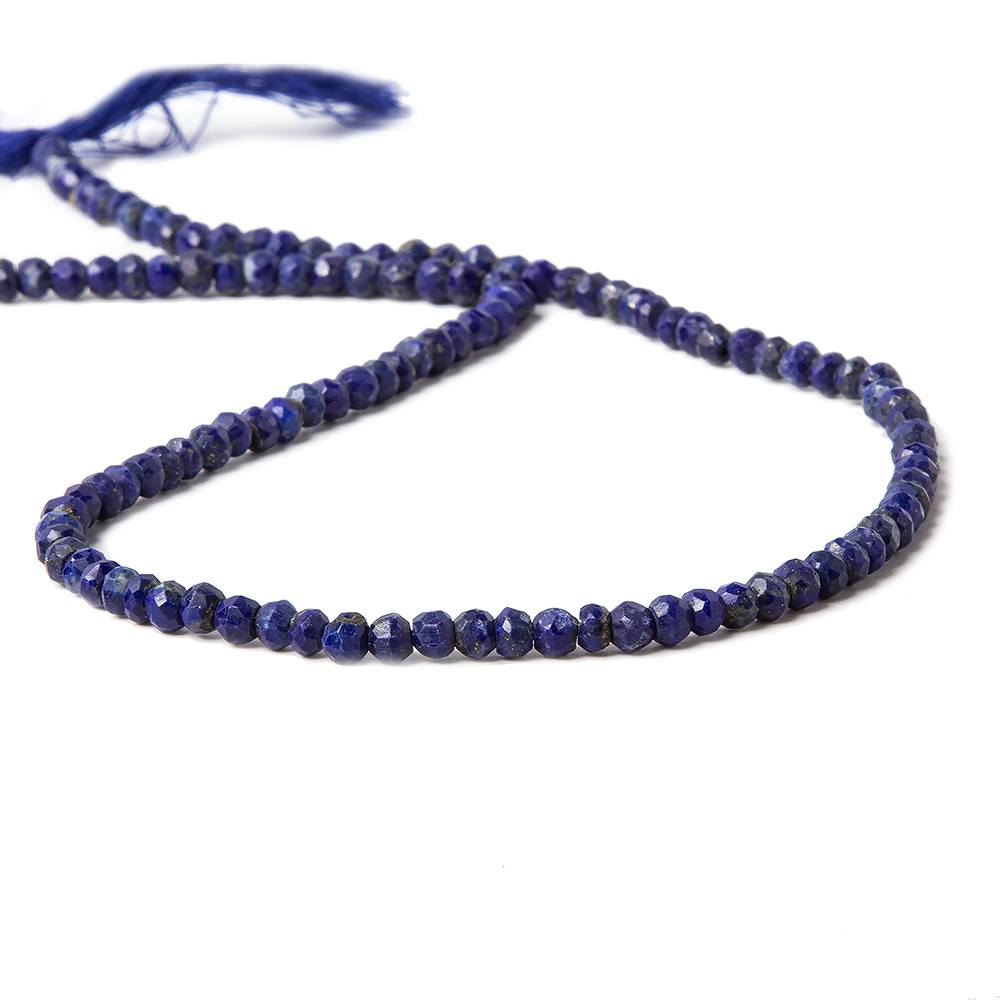 1mm hole Lapis Lazuli Faceted Rondelles 3.5-4mm dia. 122 beads (ONLINE ORDER ONLY)