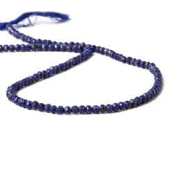 1mm hole Lapis Lazuli Faceted Rondelles 3.5-4mm dia. 122 beads (ONLINE ORDER ONLY)