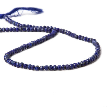 1mm hole Lapis Lazuli Faceted Rondelles 3.5-4mm dia. 122 beads (ONLINE ORDER ONLY)