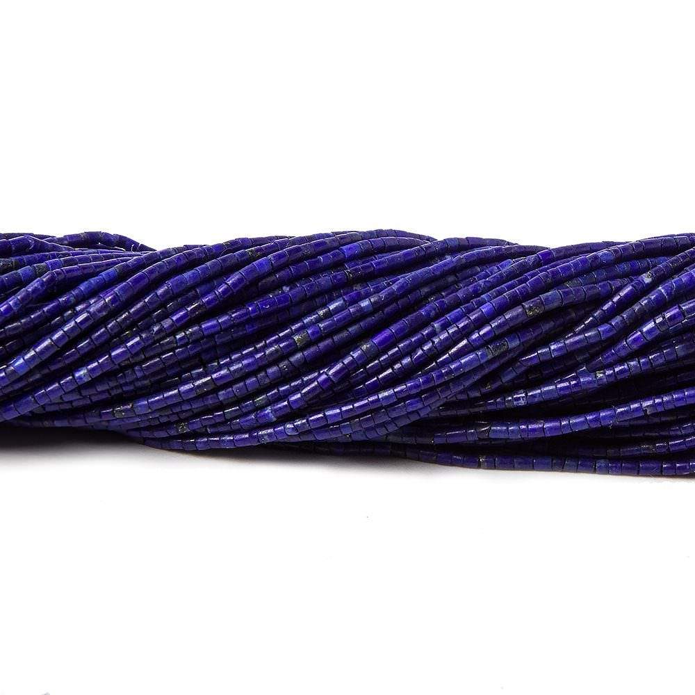 1mm Lapis Lazuli micro-plain tube beads 14.5 inches  AA Grade (ONLINE ORDER ONLY)