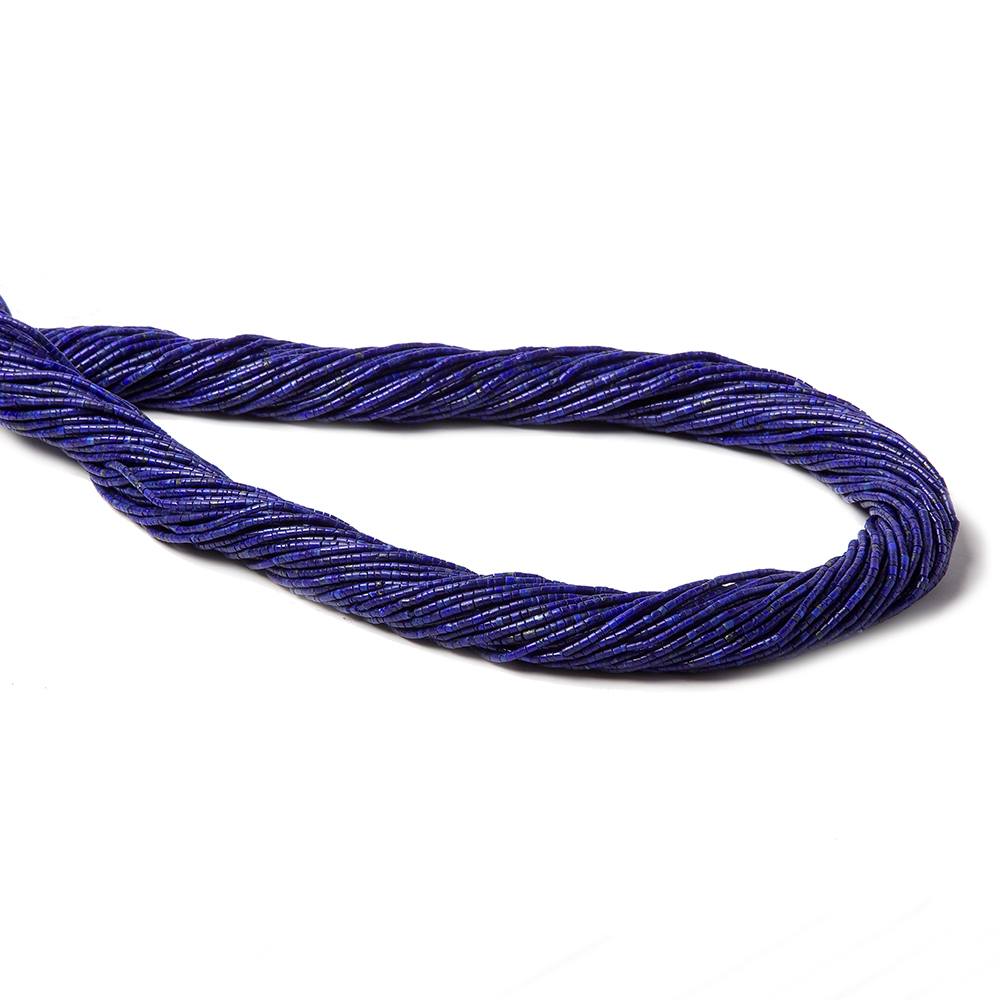 1mm Lapis Lazuli micro-plain tube beads 14.5 inches  AA Grade (ONLINE ORDER ONLY)
