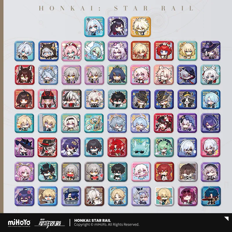 Pom-Pom Exhibition Series Square Tinplate Badge (ONLINE ORDER ONLY)