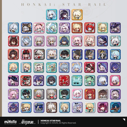 Pom-Pom Exhibition Series Square Tinplate Badge (ONLINE ORDER ONLY)