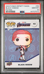 2023 UPPER DECK FUNKO POP MARVEL  BLACK WIDOW PATINA #42  PSA 10 (Online Order Only)