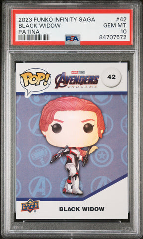 2023 UPPER DECK FUNKO POP MARVEL  BLACK WIDOW PATINA #42  PSA 10 (Online Order Only)