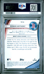 Graded 2024 Topps Bowmans Best Roman Anthony #TP3 Top Prospects Rookie RC Baseball Card PSA 9 Mint (ONLINE ORDER ONLY)