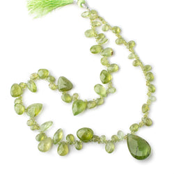 2-23x15mm Peridot Multiple Shape Beads 16 inch 153 pieces (ONLINE ORDER ONLY)