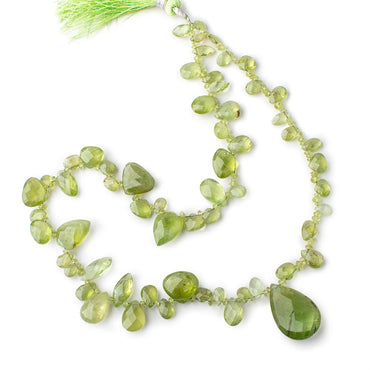 2-23x15mm Peridot Multiple Shape Beads 16 inch 153 pieces (ONLINE ORDER ONLY)