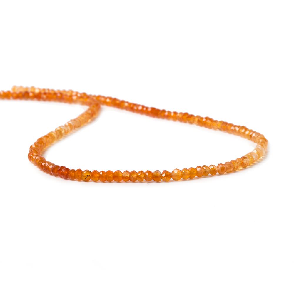 2-2.5mm Carnelian Faceted Rondelle Beads 13.5 inch 172 pieces (ONLINE ORDER ONLY)