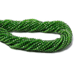 2-2.5mm Chrome Diopside Micro Faceted round beads 12.5 inch 130 pieces (ONLINE ORDER ONLY)