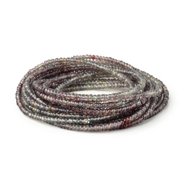 2-2.5mm Color Change Sapphire Plain Rondelles 18 inch 300 Beads (ONLINE ORDER ONLY)