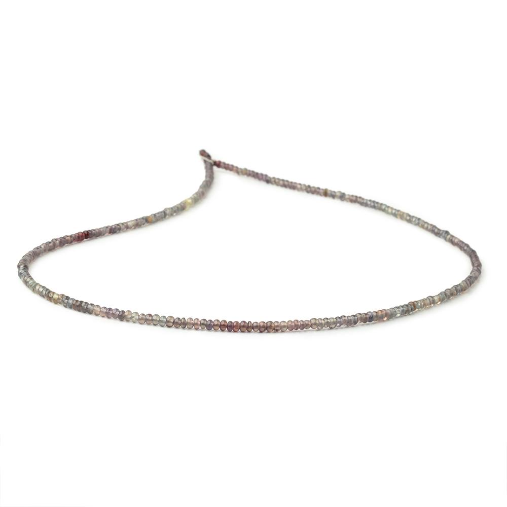 2-2.5mm Color Change Sapphire Plain Rondelles 18 inch 300 Beads (ONLINE ORDER ONLY)