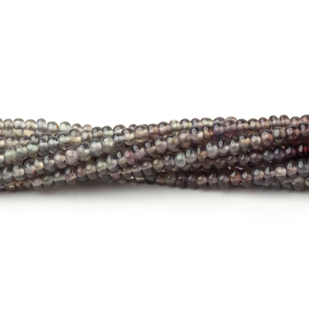 2-2.5mm Color Change Sapphire Plain Rondelles 18 inch 300 Beads (ONLINE ORDER ONLY)