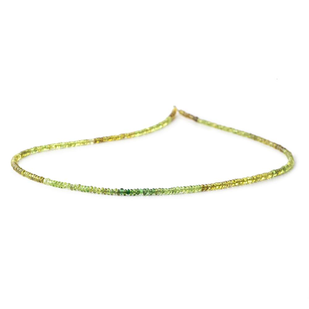 2-2.5mm Green & Brown Apatite Plain Rondelle Beads 16 inch 265 pieces (ONLINE ORDER ONLY)