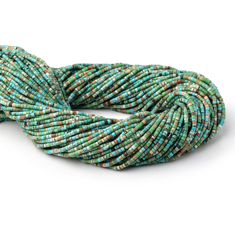 2-2.5mm Howlite Hand Cut Tube Beads 14.5 inch 200 pieces (ONLINE ORDER ONLY)