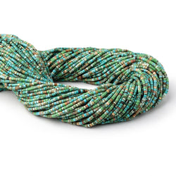 2-2.5mm Howlite Hand Cut Tube Beads 14.5 inch 200 pieces (ONLINE ORDER ONLY)