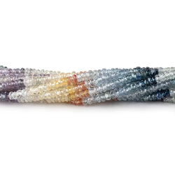 2-2.5mm Multi Color Sapphire Faceted Rondelle Beads 15 inch 300 pieces AAA (ONLINE ORDER ONLY)