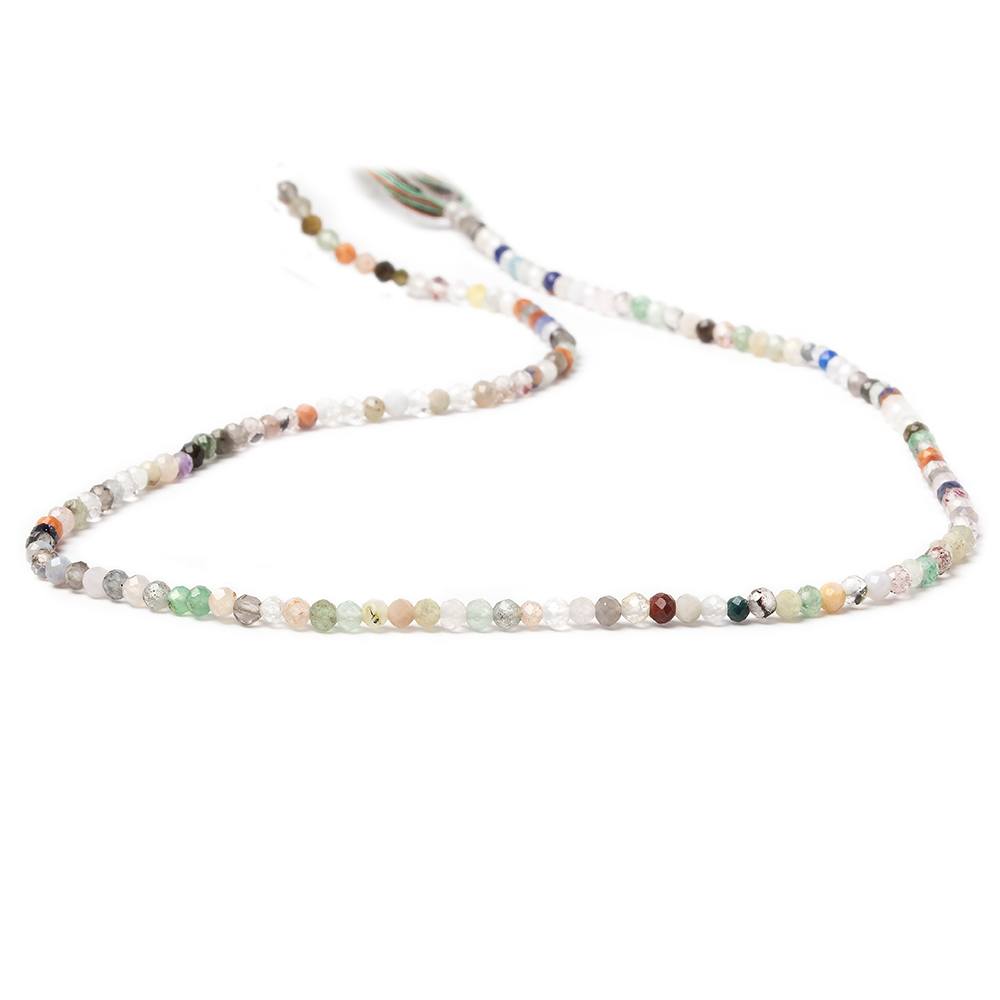 2-2.5mm Multi Gemstone Micro Faceted rondelle beads 13 inch 175 pieces (ONLINE ORDER ONLY)