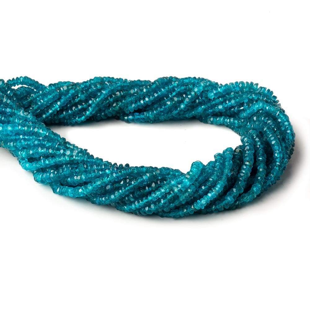 2-2.5mm Neon Apatite Faceted Rondelles 14 inch 200 Beads AA (ONLINE ORDER ONLY)