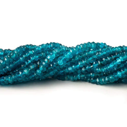 2-2.5mm Neon Apatite Faceted Rondelles 14 inch 200 Beads AA (ONLINE ORDER ONLY)