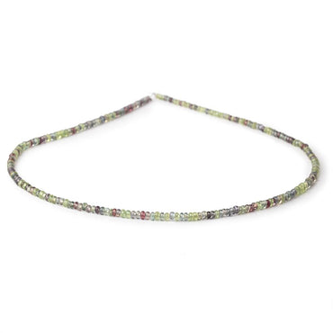 2-2.7mm Multi Color Sapphire Plain Rondelle Beads 15 inch 245 pieces (ONLINE ORDER ONLY)