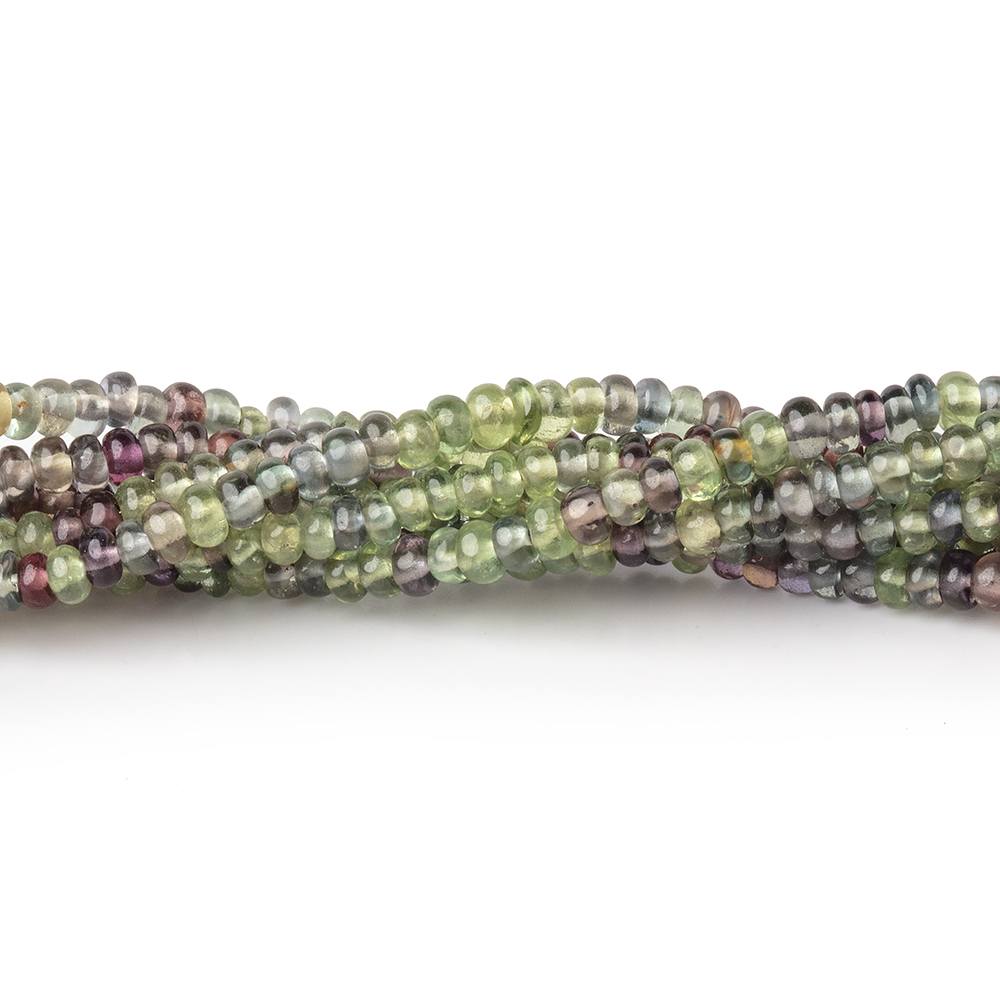 2-2.7mm Multi Color Sapphire Plain Rondelle Beads 15 inch 245 pieces (ONLINE ORDER ONLY)