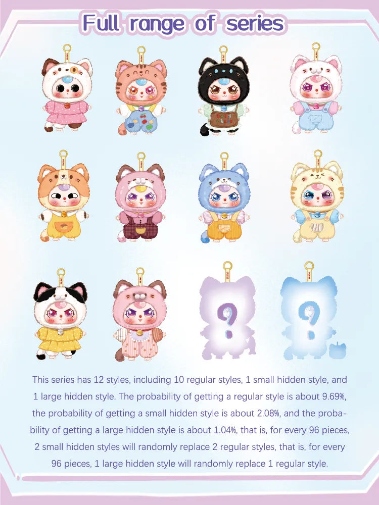 Baby Three Kitten Wardrobe Plush Series Blind Box (ONLINE ORDER ONLY)