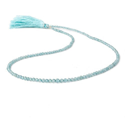 2.5-4mm Blue Zircon micro faceted round 16 inch 146 beads AA (ONLINE ORDER ONLY)