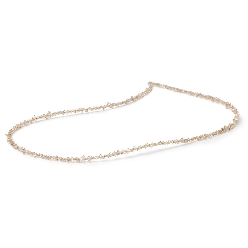 2-3.5mm Champagne Double Terminated Quartz Beads 15.5 inch 260 pieces (ONLINE ORDER ONLY)