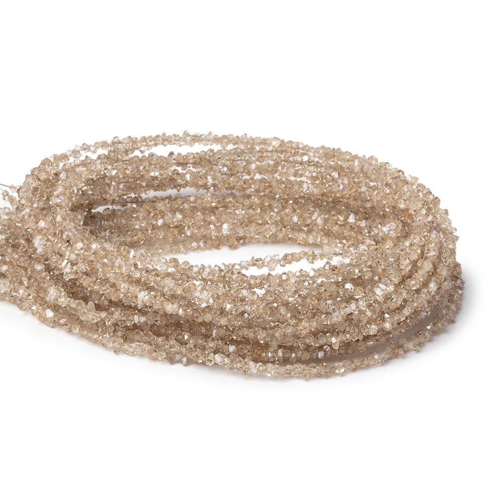 2-3.5mm Champagne Double Terminated Quartz Beads 15.5 inch 260 pieces (ONLINE ORDER ONLY)