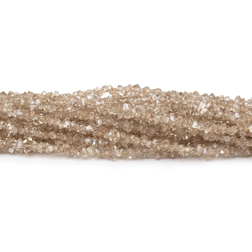 2-3.5mm Champagne Double Terminated Quartz Beads 15.5 inch 260 pieces (ONLINE ORDER ONLY)