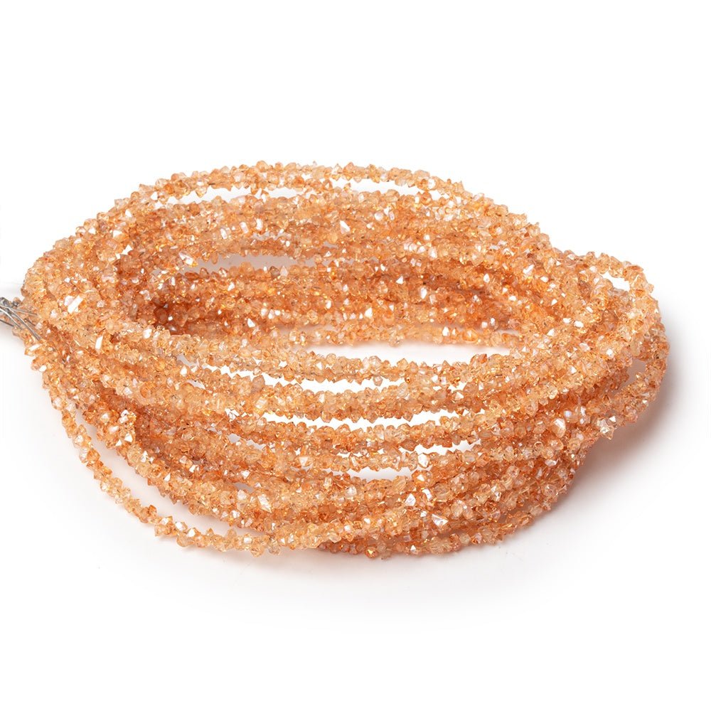 2-3.5mm Orange Double Terminated Quartz Beads 15.5 inch 260 pieces (ONLINE ORDER ONLY)