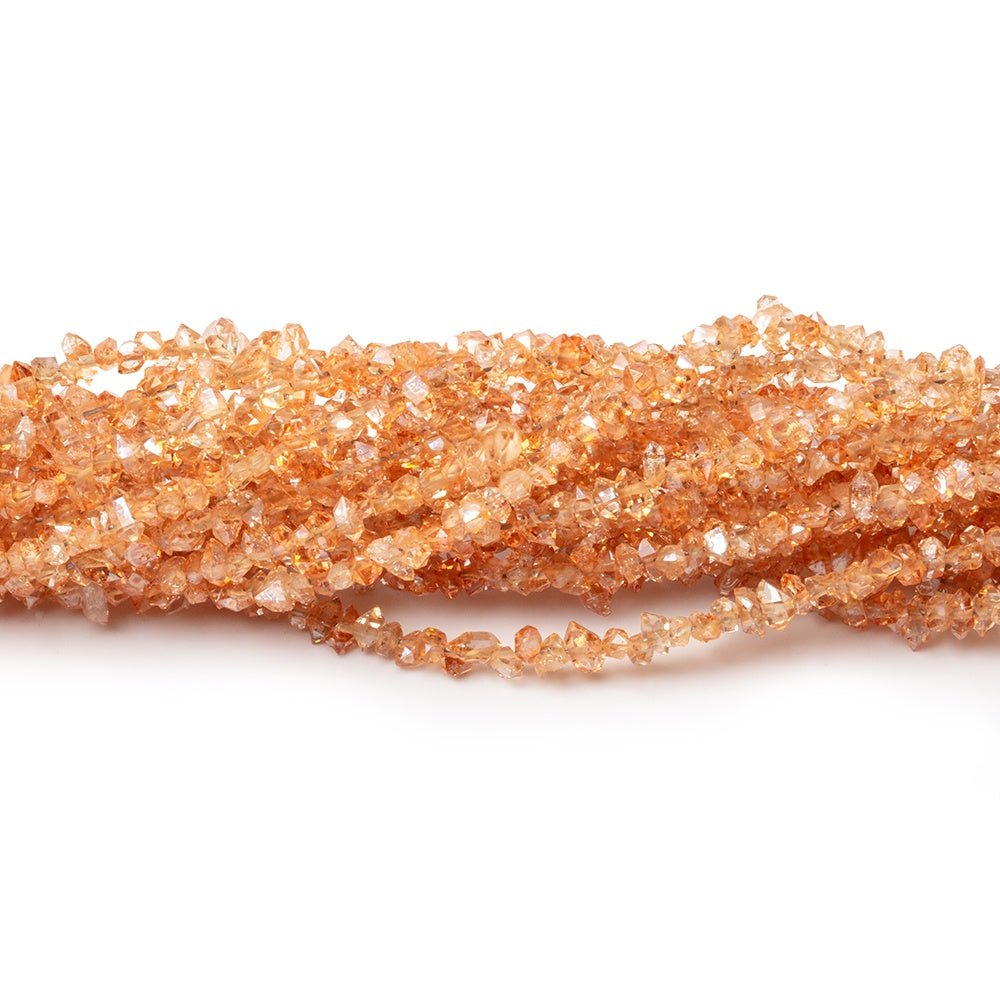 2-3.5mm Orange Double Terminated Quartz Beads 15.5 inch 260 pieces (ONLINE ORDER ONLY)