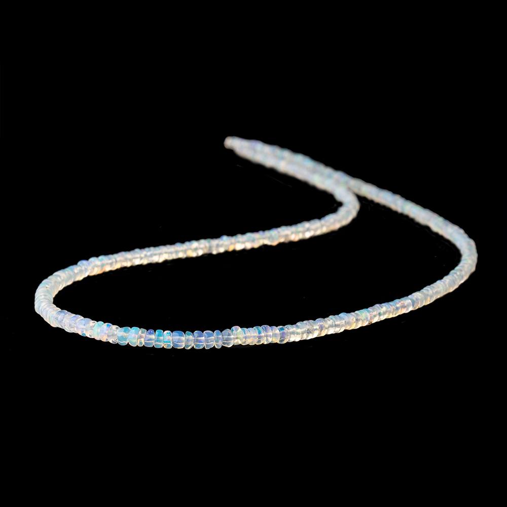2-3.5mm Pale Ethiopian Opal Plain Rondelle Beads 18 inch 280 pieces (ONLINE ORDER ONLY)