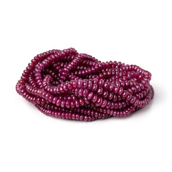 2-3.5mm Ruby Plain Rondelle Beads 16 inch 257 pieces AA (ONLINE ORDER ONLY)