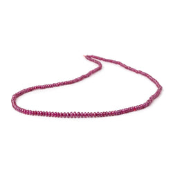 2-3.5mm Ruby Plain Rondelle Beads 16 inch 257 pieces AA (ONLINE ORDER ONLY)