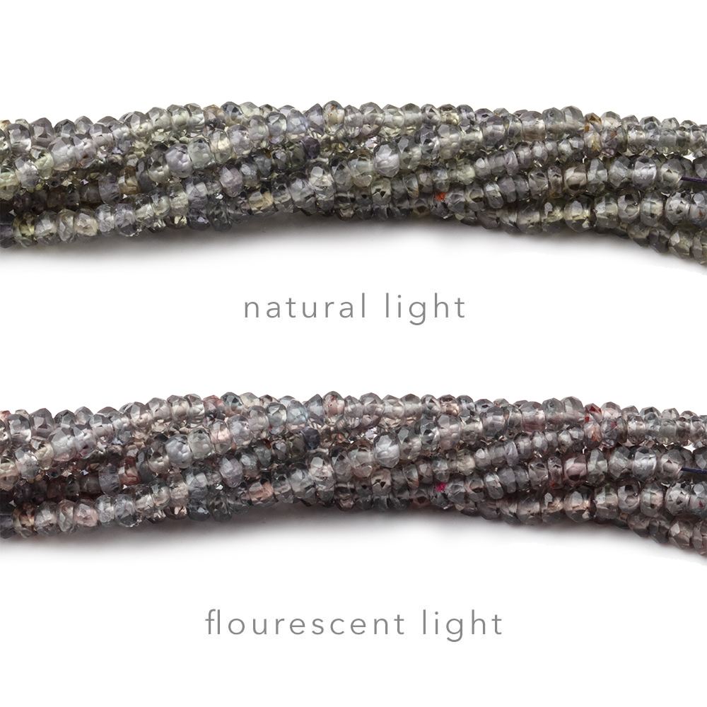 2-3mm Color Change Sapphire Faceted Rondelle beads 16 inch 274 pieces (ONLINE ORDER ONLY)