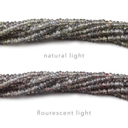 2-3mm Color Change Sapphire Faceted Rondelle beads 16 inch 274 pieces (ONLINE ORDER ONLY)